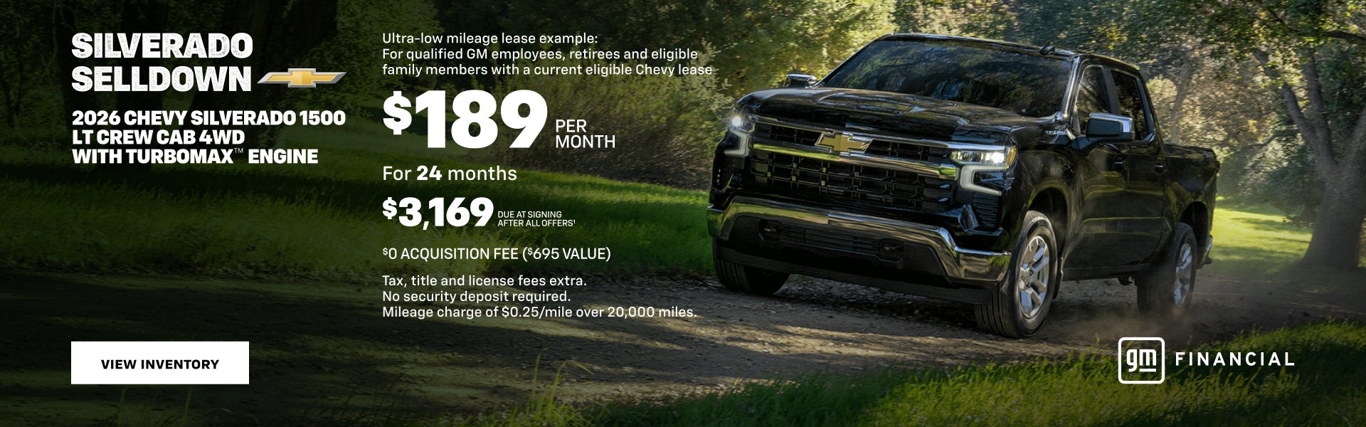 2026 Chevy Silverado 1500 LT Crew Cab 4WD with TurboMax Engine.Ultra-low mileage lease example: F...